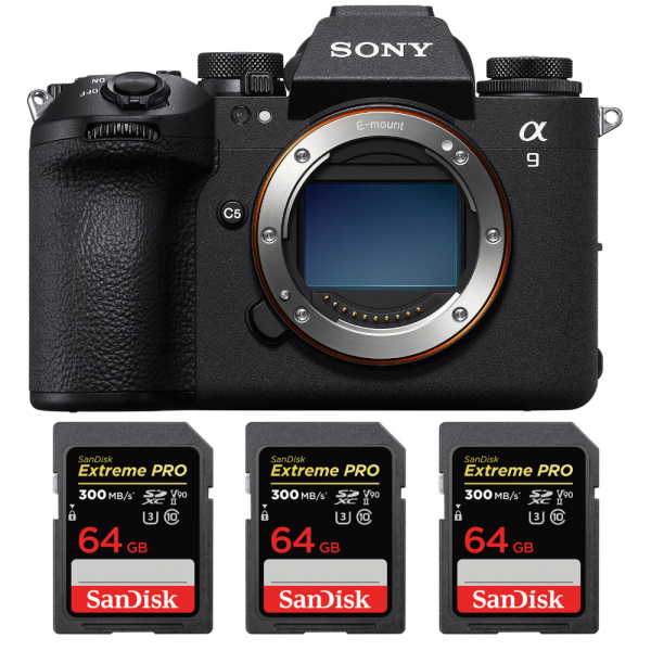 Sony A9 III + 3 SanDisk 64GB Extreme PRO UHS-II SDXC 300 MB/s|MCZ DIRECT