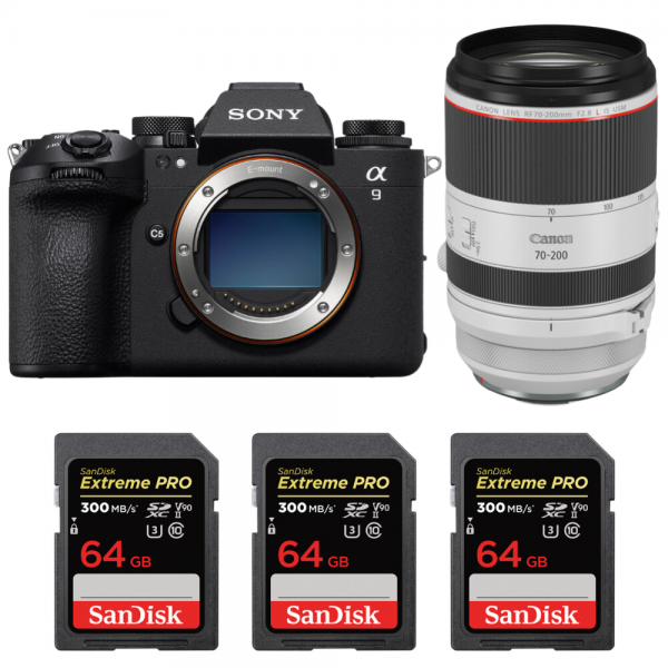 Sony A9 III + FE 70-200mm f/2.8 GM OSS II + 3 SanDisk 64GB Extreme PRO UHS-II SDXC 300 MB/s|MCZ DIRECT