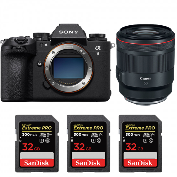 Sony A9 III + FE 50mm f/1.2 GM + 3 SanDisk 32GB Extreme PRO UHS-II SDXC 300 MB/s|MCZ DIRECT