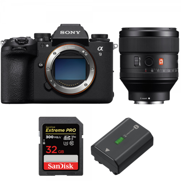 Sony A9 III + FE 85mm f/1.4 GM + 1 SanDisk 32GB Extreme PRO UHS-II SDXC 300 MB/s + 1 Sony NP-FZ100|MCZ DIRECT