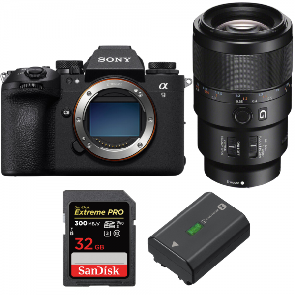 Sony A9 III + FE 90mm f/2.8 Macro G OSS + 1 SanDisk 32GB Extreme PRO UHS-II SDXC 300 MB/s + 1 Sony NP-FZ100|MCZ DIRECT