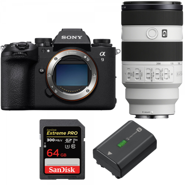 Sony A9 III + FE 70-200mm f/4 Macro G OSS II + 1 SanDisk 64GB Extreme PRO UHS-II SDXC 300 MB/s + 1 Sony NP-FZ100-1