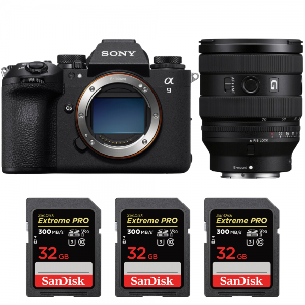 Sony A9 III + FE 20-70mm f/4 G + 3 SanDisk 32GB Extreme PRO UHS-II SDXC 300 MB/s|MCZ DIRECT