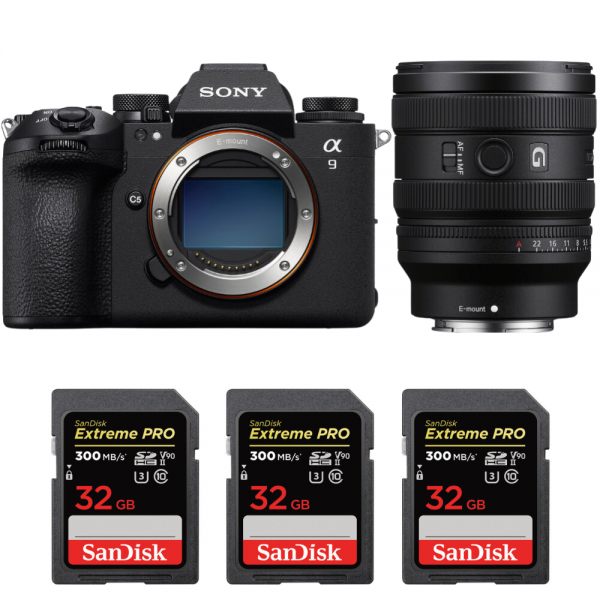 Sony A9 III + FE 24-50mm f/2.8 G + 3 SanDisk 32GB Extreme PRO UHS-II SDXC 300 MB/s|MCZ DIRECT