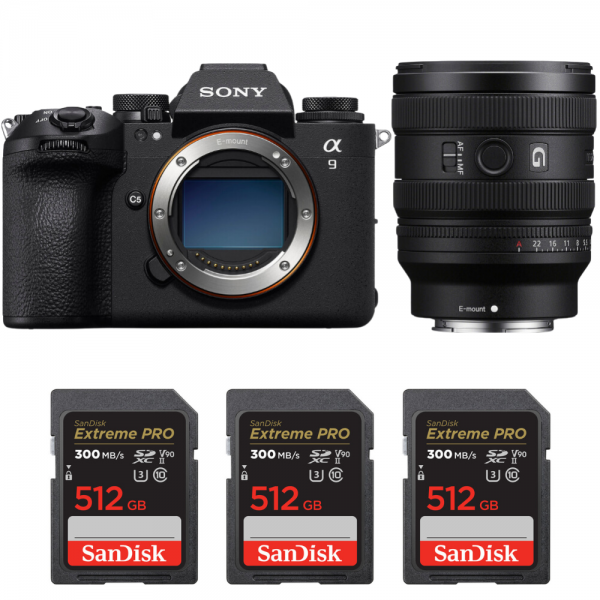 Sony A9 III + FE 24-50mm f/2.8 G + 3 SanDisk 512GB Extreme PRO UHS-II SDXC 300 MB/s|MCZ DIRECT