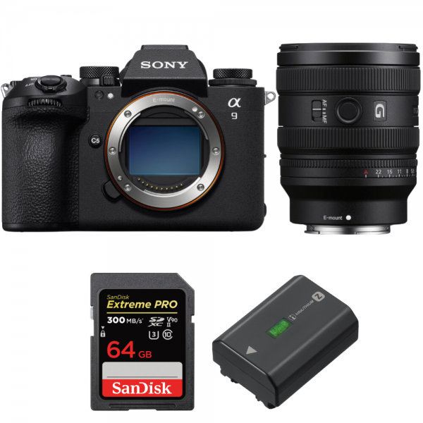 Sony A9 III + FE 24-50mm f/2.8 G + 1 SanDisk 64GB Extreme PRO UHS-II SDXC 300 MB/s + 1 Sony NP-FZ100-1