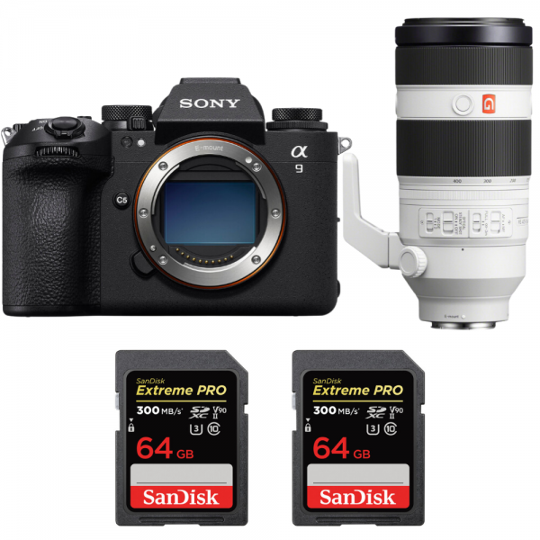 Sony A9 III + FE 100-400mm f/4.5-5.6 GM OSS + 2 SanDisk 64GB Extreme PRO UHS-II SDXC 300 MB/s|MCZ DIRECT