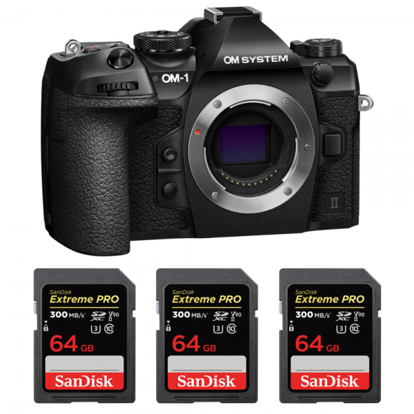 OM System OM-1 Mark II + 3 SanDisk 64GB Extreme PRO UHS-II SDXC 300 MB/s-1