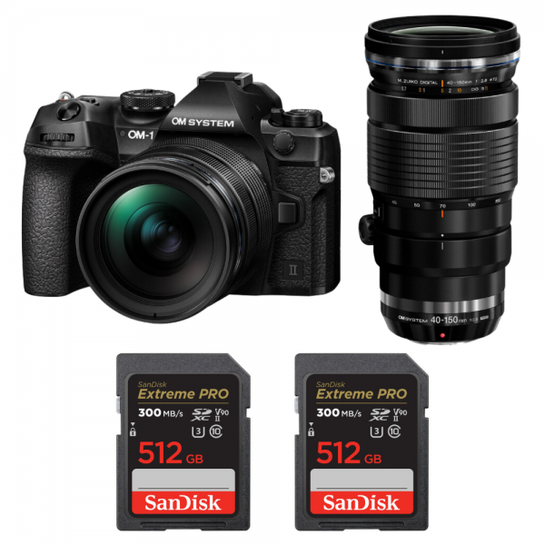 OM System OM-1 Mark II + ED 12-40mm f/2.8 Pro II + ED 40-150mm f/2.8 Pro + 2 SanDisk 512GB Extreme PRO UHS-II SDXC 300 MB/s|MCZ DIRECT