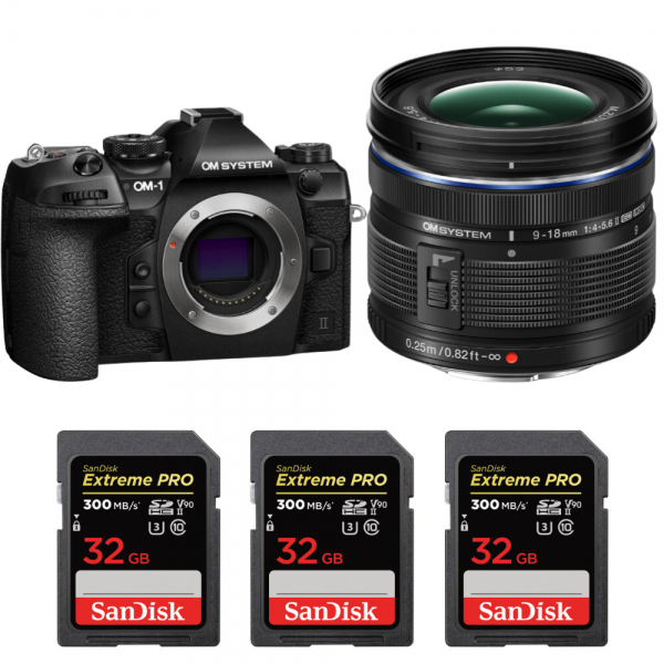 OM System OM-1 Mark II + ED 9-18mm f/4-5.6 II + 3 SanDisk 32GB Extreme PRO UHS-II SDXC 300 MB/s|MCZ DIRECT