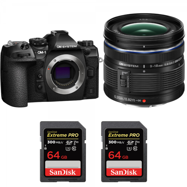 OM System OM-1 Mark II + ED 9-18mm f/4-5.6 II + 2 SanDisk 64GB Extreme PRO UHS-II SDXC 300 MB/s|MCZ DIRECT