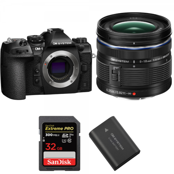 OM System OM-1 Mark II + ED 9-18mm f/4-5.6 II + 1 SanDisk 32GB Extreme PRO UHS-II SDXC 300 MB/s + 1 OM System BLX-1|MCZ DIRECT