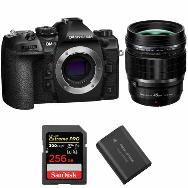 OM System OM-1 Mark II + ED 45mm f/1.2 PRO + 1 SanDisk 256GB Extreme PRO UHS-II SDXC 300 MB/s + 1 OM System BLX-1|MCZ DIRECT