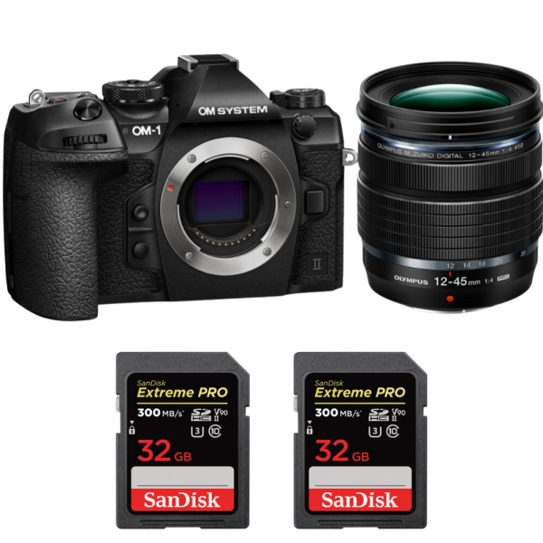 OM System OM-1 Mark II + 12-45mm F4 Pro + 2 SanDisk 32GB Extreme PRO UHS-II SDXC 300 MB/s|MCZ DIRECT