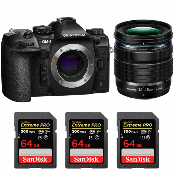 OM System OM-1 Mark II + 12-45mm F4 Pro + 3 SanDisk 64GB Extreme PRO UHS-II SDXC 300 MB/s-1