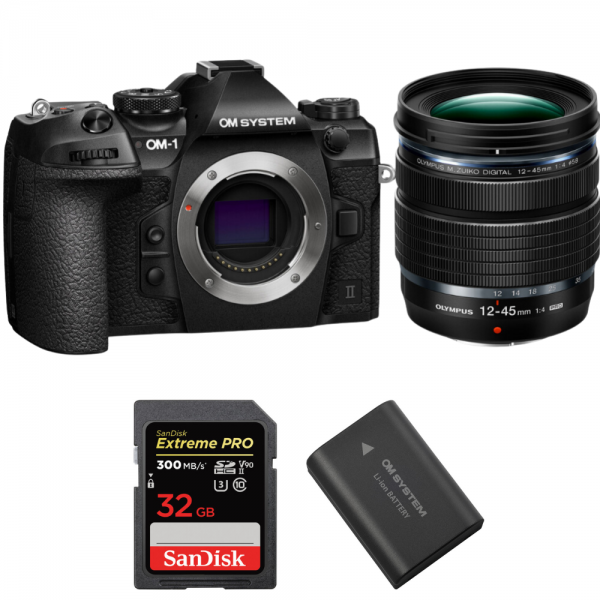 OM System OM-1 Mark II + 12-45mm F4 Pro + 1 SanDisk 32GB Extreme PRO UHS-II SDXC 300 MB/s + 1 OM System BLX-1|MCZ DIRECT