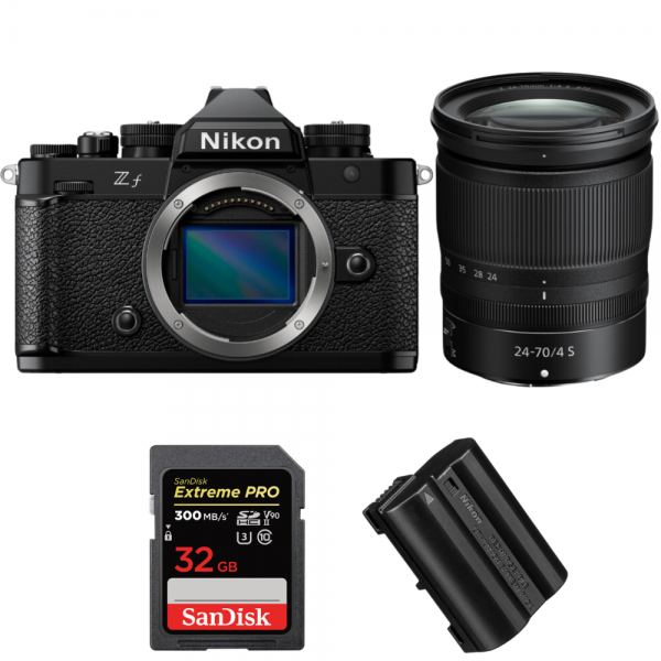 Nikon Zf + Z 24-70mm f/4 S + 1 SanDisk 32GB Extreme PRO UHS-II SDXC 300 MB/s + 1 Nikon EN-EL15C-1