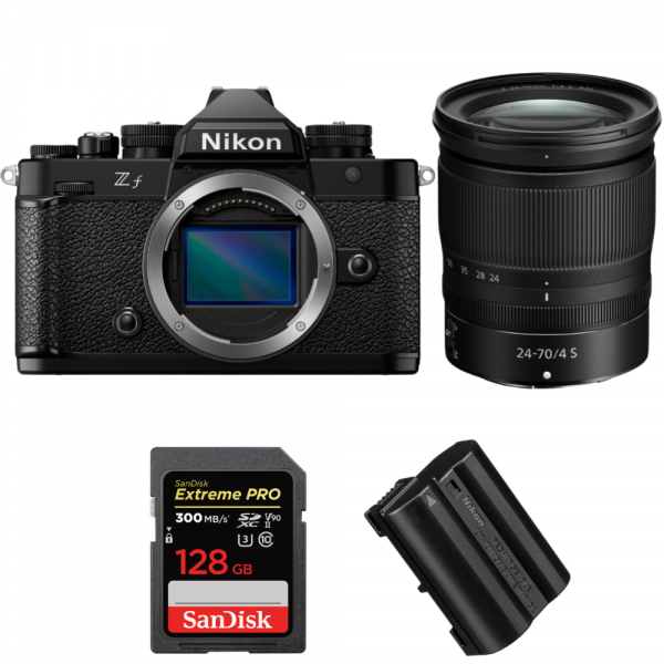 Nikon Zf + Z 24-70mm f/4 S + 1 SanDisk 128GB Extreme PRO UHS-II SDXC 300 MB/s + 1 Nikon EN-EL15C-1