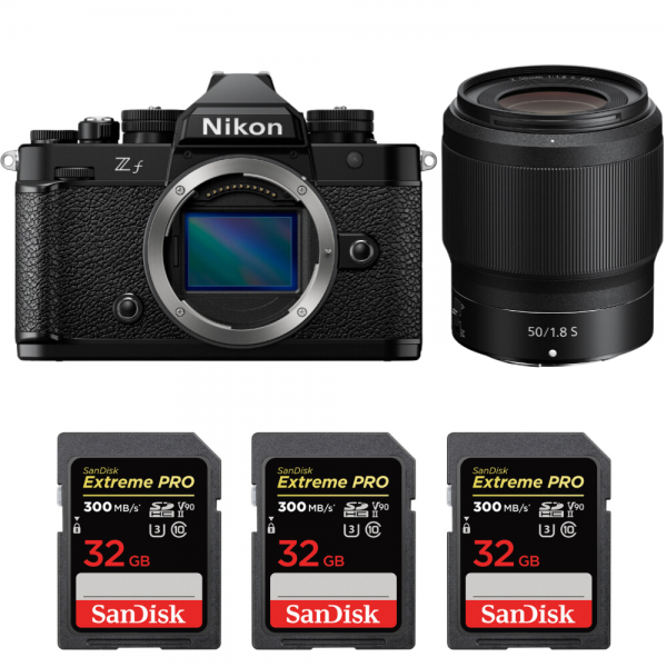 Nikon Zf + 50mm f/1.8 S + 3 SanDisk 32GB Extreme PRO UHS-II SDXC 300 MB/s-1