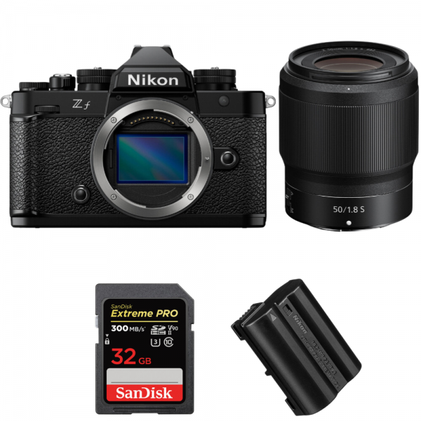 Nikon Zf + 50mm f/1.8 S + 1 SanDisk 32GB Extreme PRO UHS-II SDXC 300 MB/s + 1 Nikon EN-EL15C|MCZ DIRECT