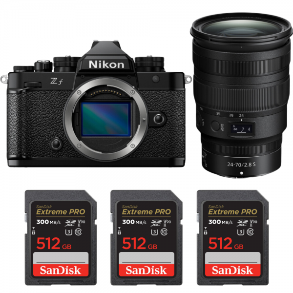 Nikon Zf + 24-70mm f/2.8 S + 3 SanDisk 512GB Extreme PRO UHS-II SDXC 300 MB/s-1