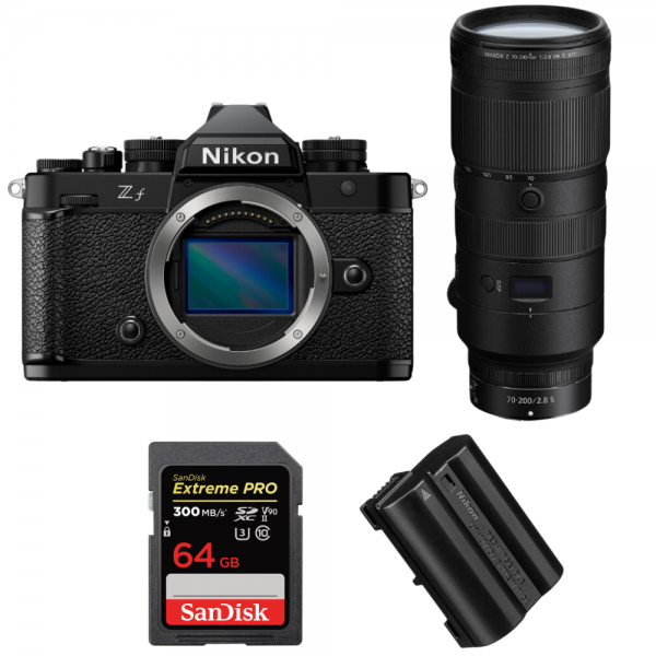 Nikon Zf + 70-200mm f/2.8 VR S + 1 SanDisk 64GB Extreme PRO UHS-II SDXC 300 MB/s + 1 Nikon EN-EL15C-1