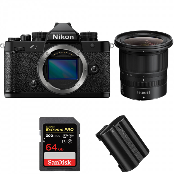 Nikon Zf + 14-30mm f/4 S + 1 SanDisk 64GB Extreme PRO UHS-II SDXC 300 MB/s + 1 Nikon EN-EL15C-1