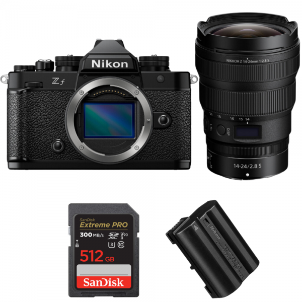 Nikon Zf + 14-24mm f/2.8 S + 1 SanDisk 512GB Extreme PRO UHS-II SDXC 300 MB/s + 1 Nikon EN-EL15C-1