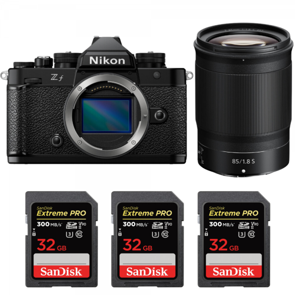 Nikon Zf + 85mm f/1.8 S + 3 SanDisk 32GB Extreme PRO UHS-II SDXC 300 MB/s-1