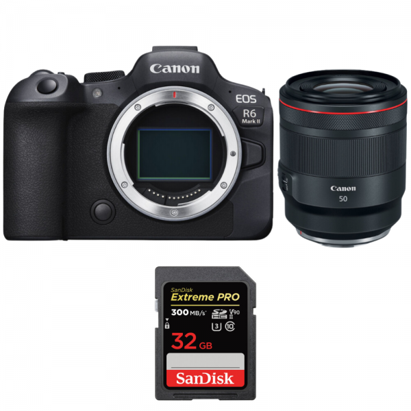 Canon EOS R6 Mark II + RF 50 mm f/1,2 L USM + 1 SanDisk 32GB Extreme PRO UHS-II SDXC 300 MB/s|MCZ DIRECT