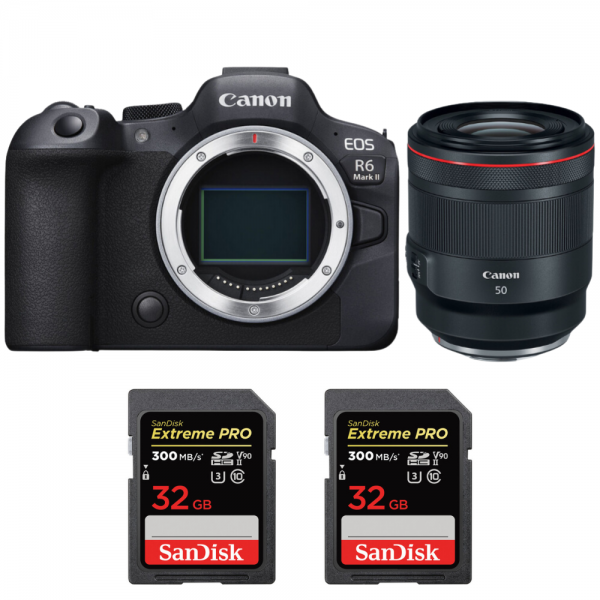 Canon EOS R6 Mark II + RF 50 mm f/1,2 L USM + 2 SanDisk 32GB Extreme PRO UHS-II SDXC 300 MB/s|MCZ DIRECT