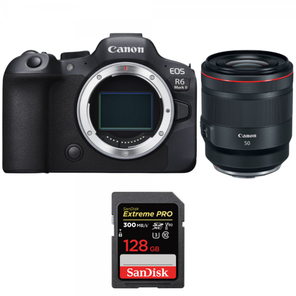 Canon EOS R6 Mark II + RF 50mm f/1.2 L USM + 1 SanDisk 128GB Extreme PRO UHS-II SDXC 300 MB/s-1