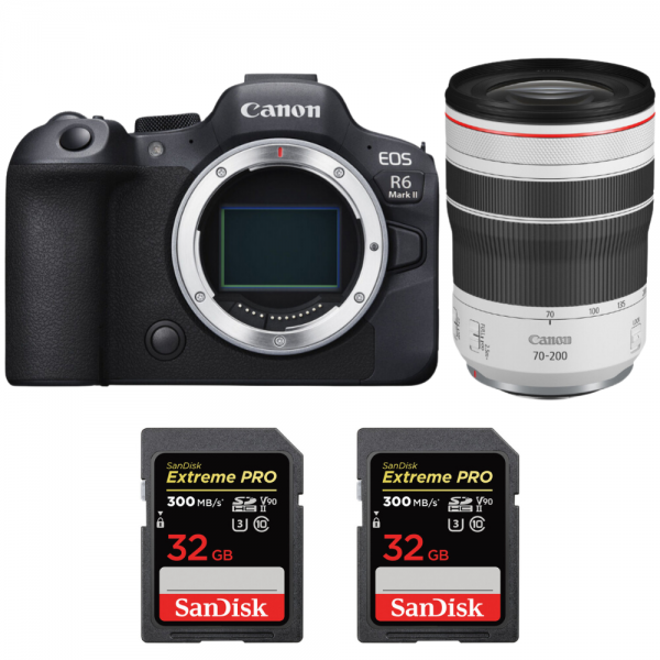 Canon EOS R6 Mark II + RF 70-200 mm f/4 L IS USM + 2 SanDisk 32GB Extreme PRO UHS-II SDXC 300 MB/s|MCZ DIRECT