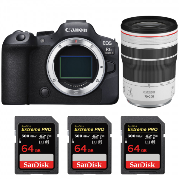 Canon EOS R6 Mark II + RF 70-200 mm f/4 L IS USM + 3 SanDisk Extreme PRO UHS-II SDXC de 64 GB a 300 MB/s -1