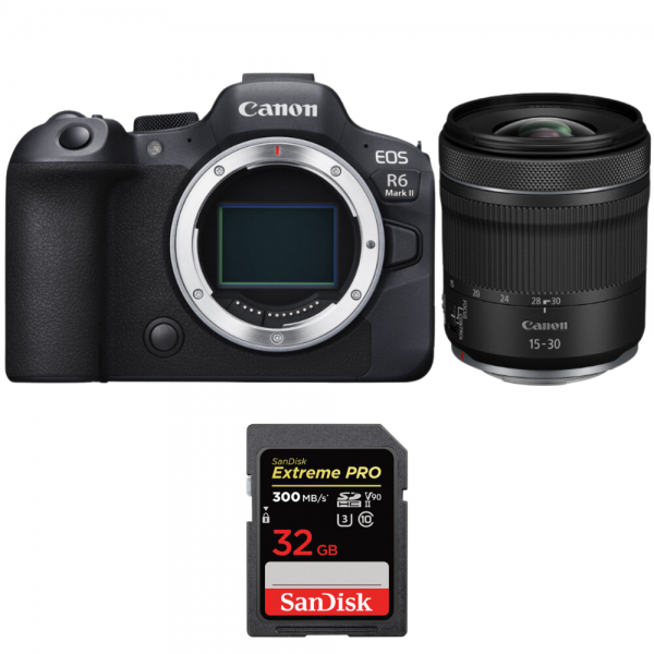 Canon EOS R6 Mark II + RF 15-30 mm f/4,5-6,3 IS STM + 1 SanDisk 32GB Extreme PRO UHS-II SDXC 300 MB/s|MCZ DIRECT