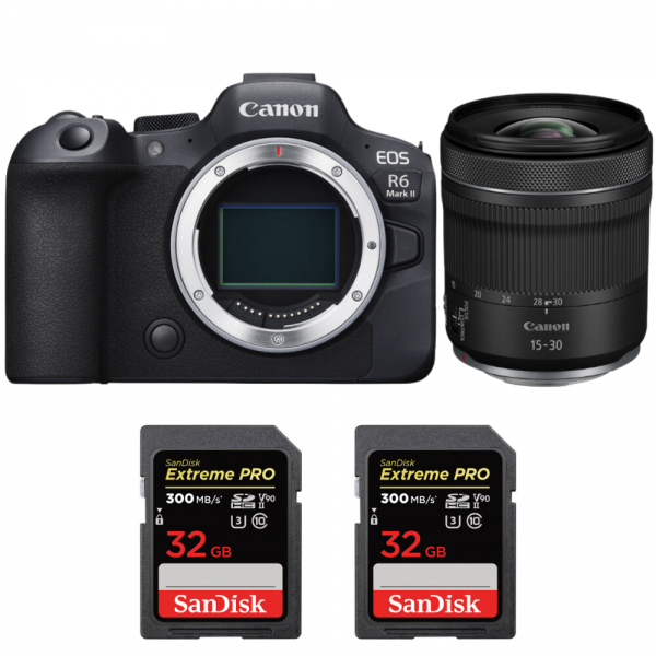 Canon EOS R6 Mark II + RF 15-30 mm f/4,5-6,3 IS STM + 2 SanDisk Extreme PRO UHS-II SDXC de 32 GB a 300 MB/s -1