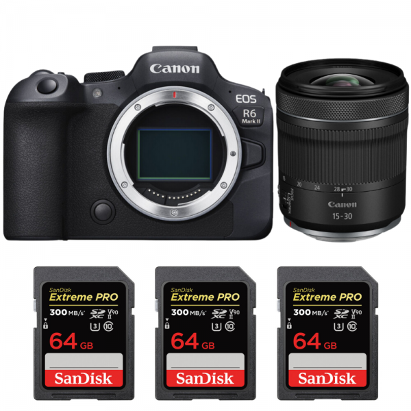 Canon EOS R6 Mark II + RF 15-30mm f/4.5-6.3 IS STM + 3 SanDisk 64GB Extreme PRO UHS-II SDXC 300 MB/s-1