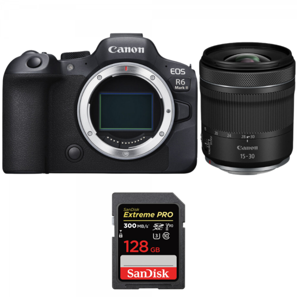 Canon EOS R6 Mark II + RF 15-30 mm f/4,5-6,3 IS STM + 1 SanDisk 128GB Extreme PRO UHS-II SDXC 300 MB/s|MCZ DIRECT