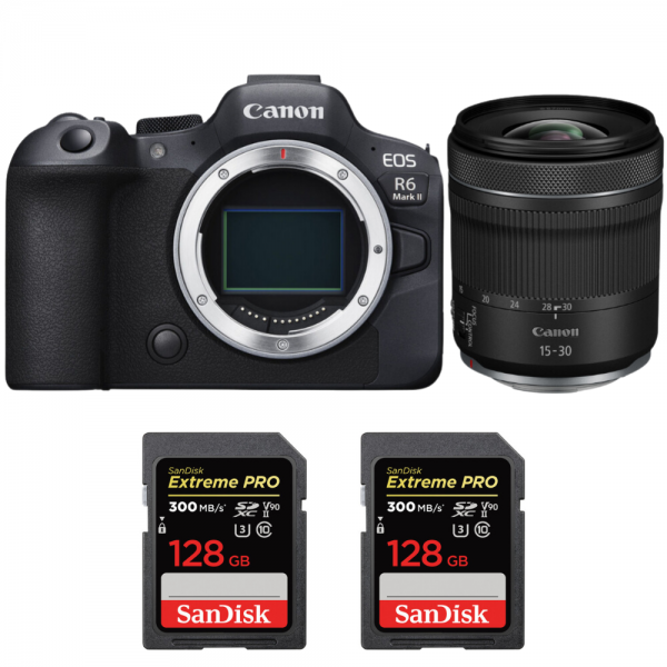 Canon EOS R6 Mark II + RF 15-30mm f/4.5-6.3 IS STM + 2 SanDisk 128GB Extreme PRO UHS-II SDXC 300 MB/s-1