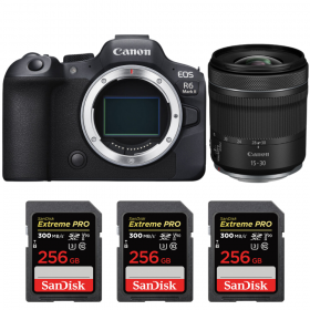 Canon EOS R6 Mark II + RF 15-30mm f/4.5-6.3 IS STM + 3 SanDisk 256GB Extreme PRO UHS-II SDXC 300 MB/s-1