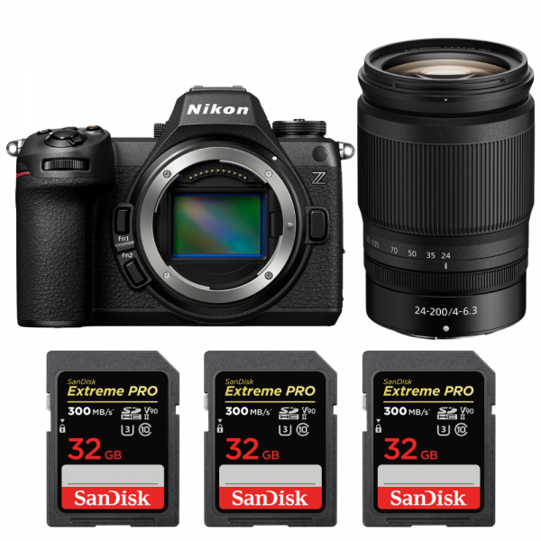 Nikon Z6 III + Z 24-200mm f/4-6.3 VR + 3 SanDisk 32GB Extreme PRO UHS-II SDXC 300 MB/s|MCZ DIRECT