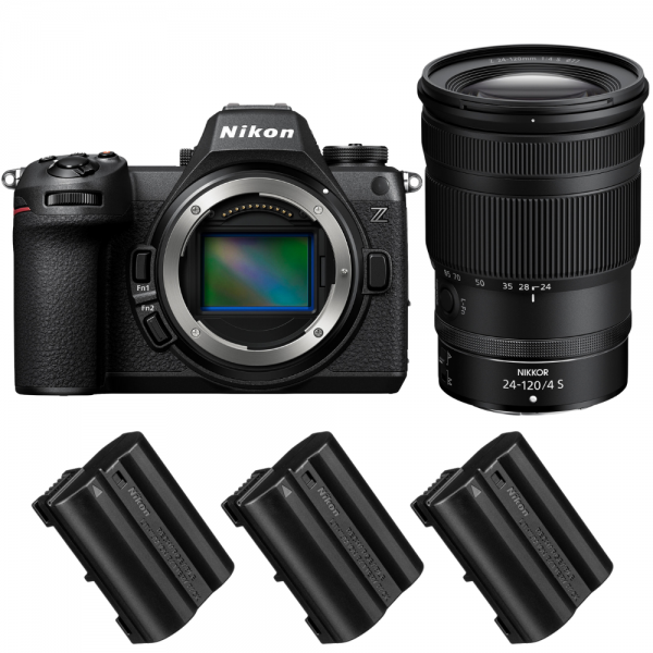 Nikon Z6 III + Z 24-120mm f/4 S + 3 Nikon EN-EL15c-1