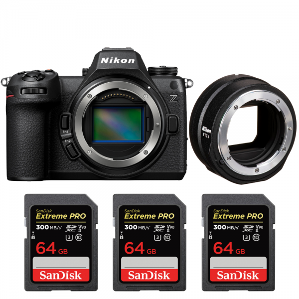 Nikon Z6 III + FTZ II + 3 SanDisk 64GB Extreme PRO UHS-II SDXC 300 MB/s|MCZ DIRECT