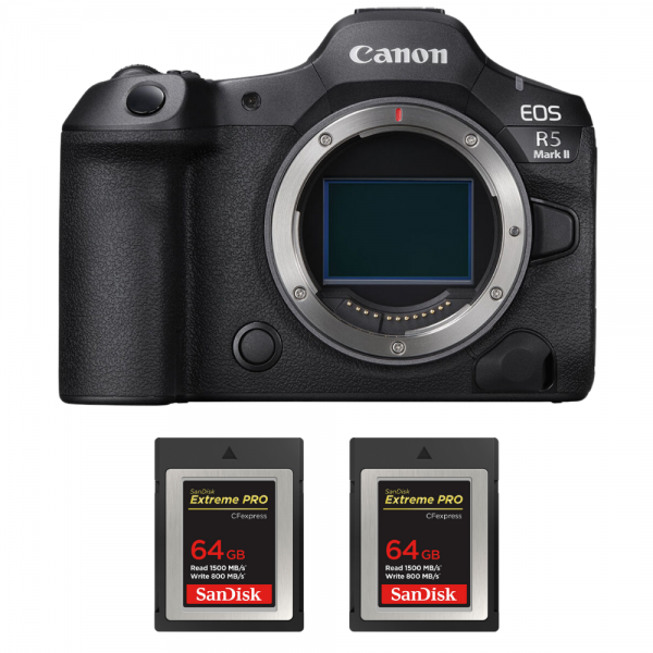 Canon EOS R5 Mark II + 2 SanDisk 64GB Extreme PRO CFexpress Type B-1