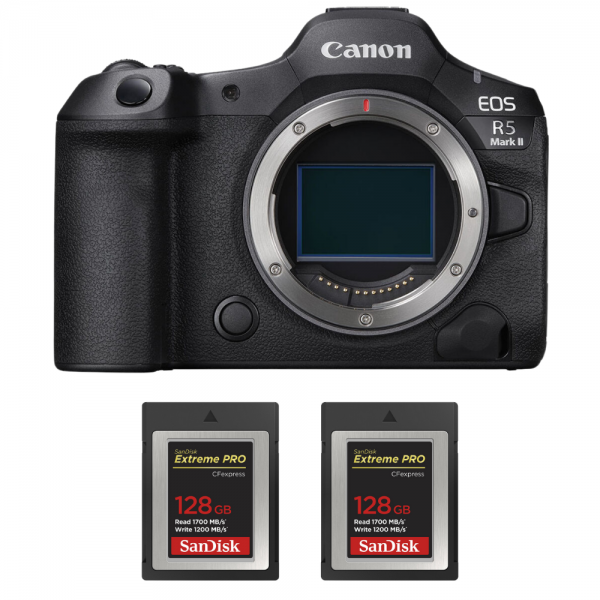 Canon EOS R5 Mark II + 2 SanDisk 128GB Extreme PRO CFexpress Type B-1