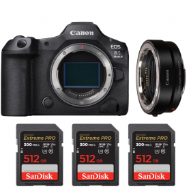 Canon EOS R5 Mark II + EF-EOS R + 3 SanDisk 512GB Extreme PRO UHS-II SDXC 300 MB/s-1