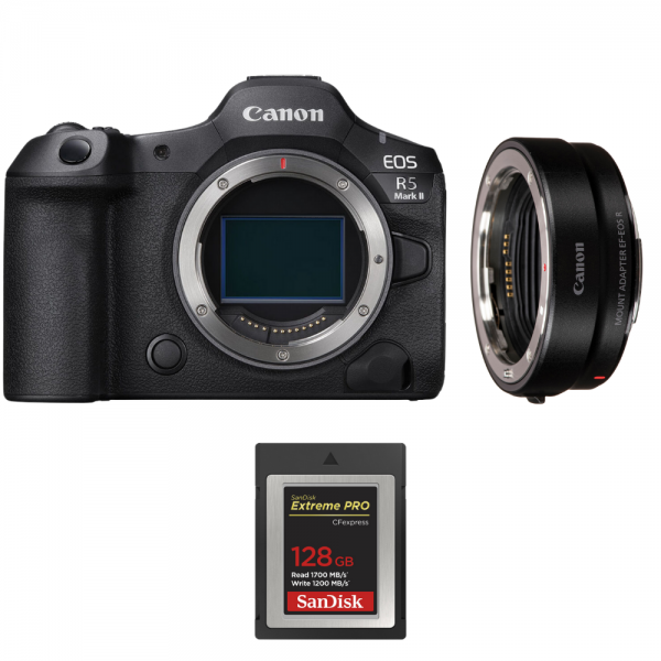 Canon EOS R5 Mark II + EF-EOS R + 1 SanDisk 128GB Extreme PRO CFexpress Type B-1