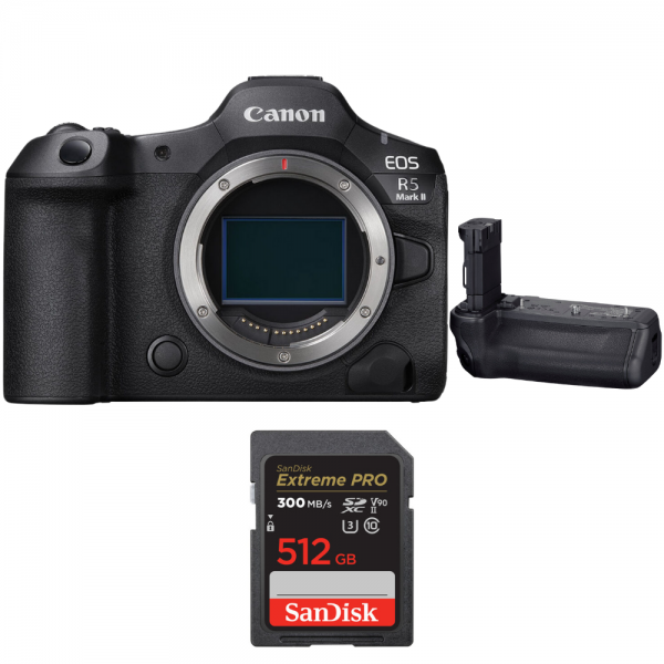 Canon EOS R5 Mark II + Canon BG-R20 + 1 SanDisk 512GB Extreme PRO UHS-II SDXC 300 MB/s-1