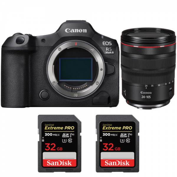 Canon EOS R5 Mark II + RF 24-105mm f/4 L IS USM + 2 SanDisk 32GB Extreme PRO UHS-II SDXC 300 MB/s-1