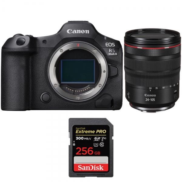 Canon EOS R5 Mark II + RF 24-105mm f/4 L IS USM + 1 SanDisk 256GB Extreme PRO UHS-II SDXC 300 MB/s-1